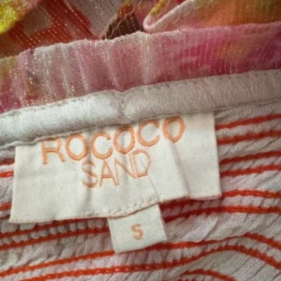 Rococo Sand Pink and Yellow Mini Dress - Picture 5 of 8